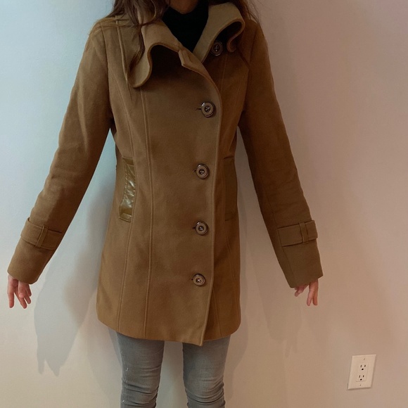 Mackage Beige / Caramel Wool Coat - Picture 8 of 8